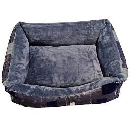 Obrázek pro produkt Pelech šedý s modrým vzorem 50X70 cm